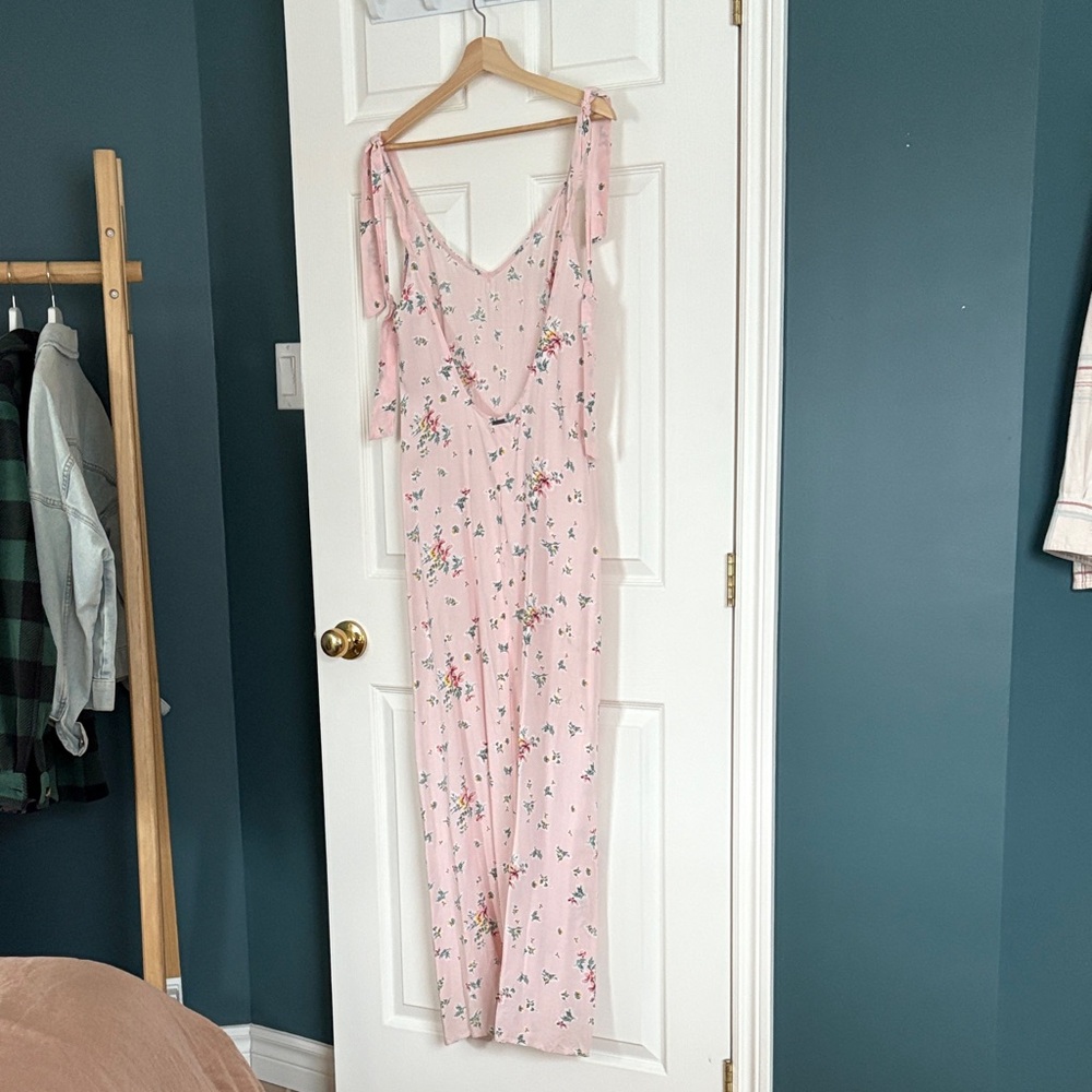 Billabong Pink Floral Tie-Shoulder Maxi Dress - Picture 5 of 5